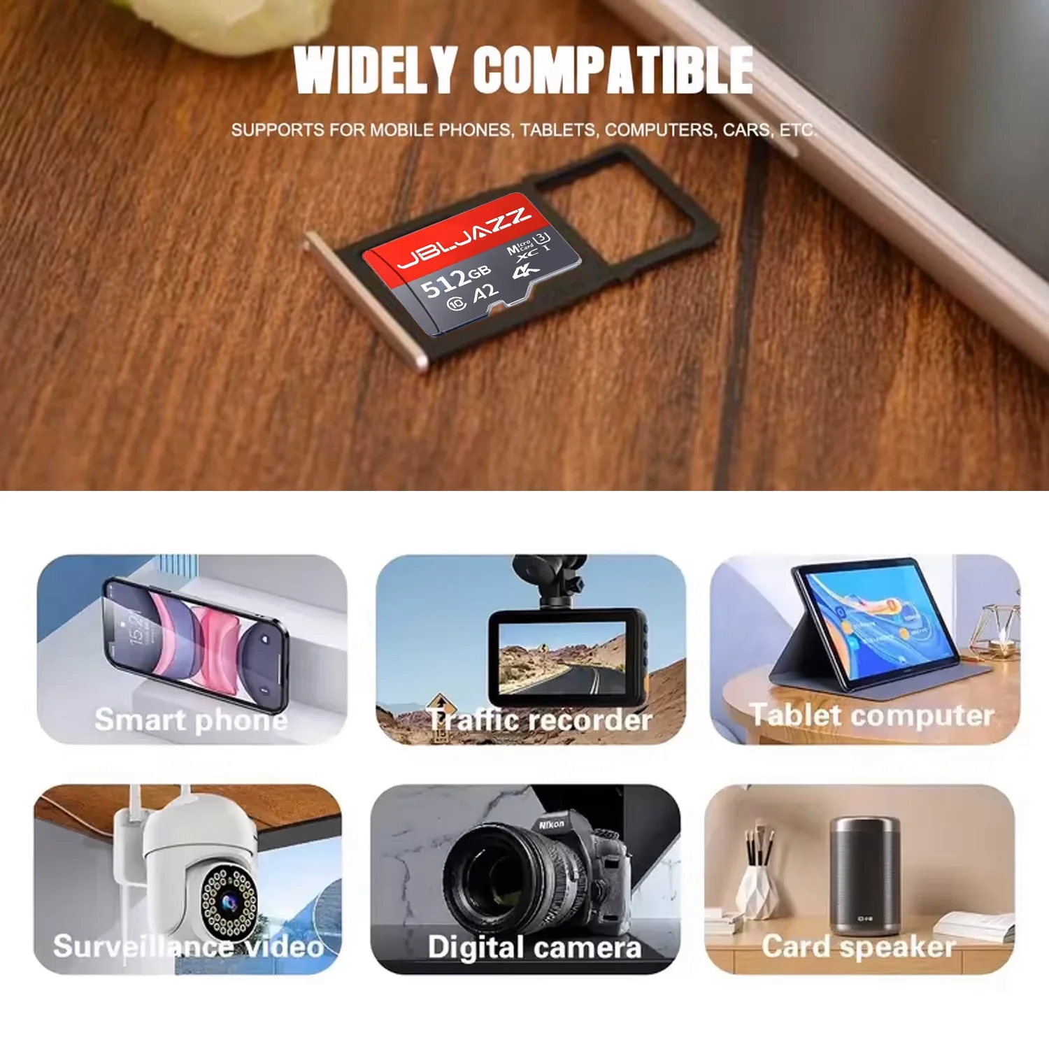High Speed Micro TF SD Card Memory Card 512GB 256GB 128GB Memory Card Stable Performance for Switch Camera Surveillance Devices - view 6