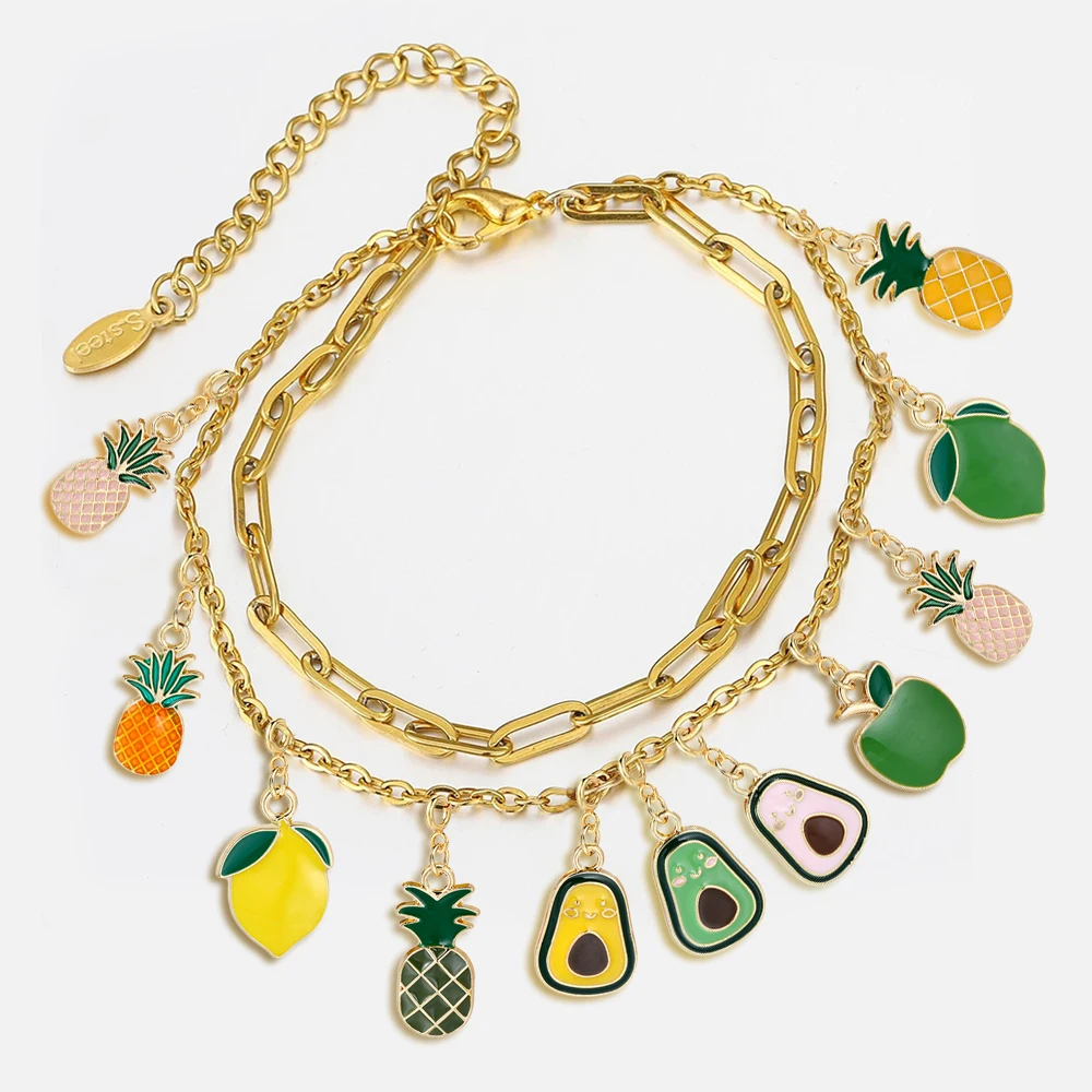 Lemon Y2k Pendant Charm For Women Cute Avocado Smile Face Apple Jewelry DIY Making Handmade Jewelry  Accessories Wholesale