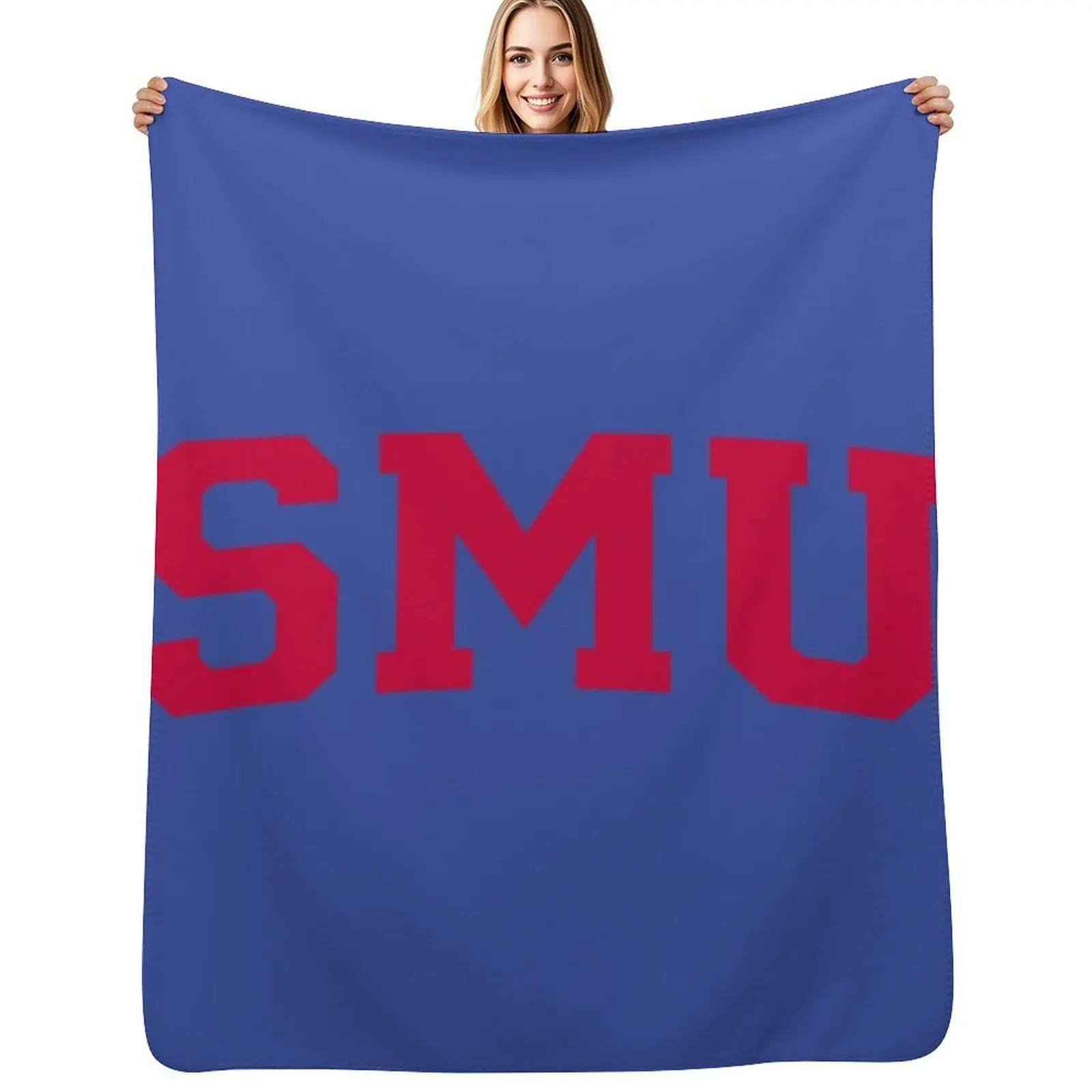 

SMU Mustangs Athletics Throw Blanket Soft Plush Blanket as Housewarming Gift