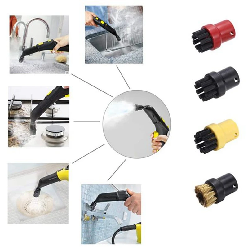 Düsenbürstenkopf für Karcher SC2 SC3 SC4 SC5 Dampfreiniger Ersatz Karcher Zubehör Fensterdüse Rundbürste – Detail 3
