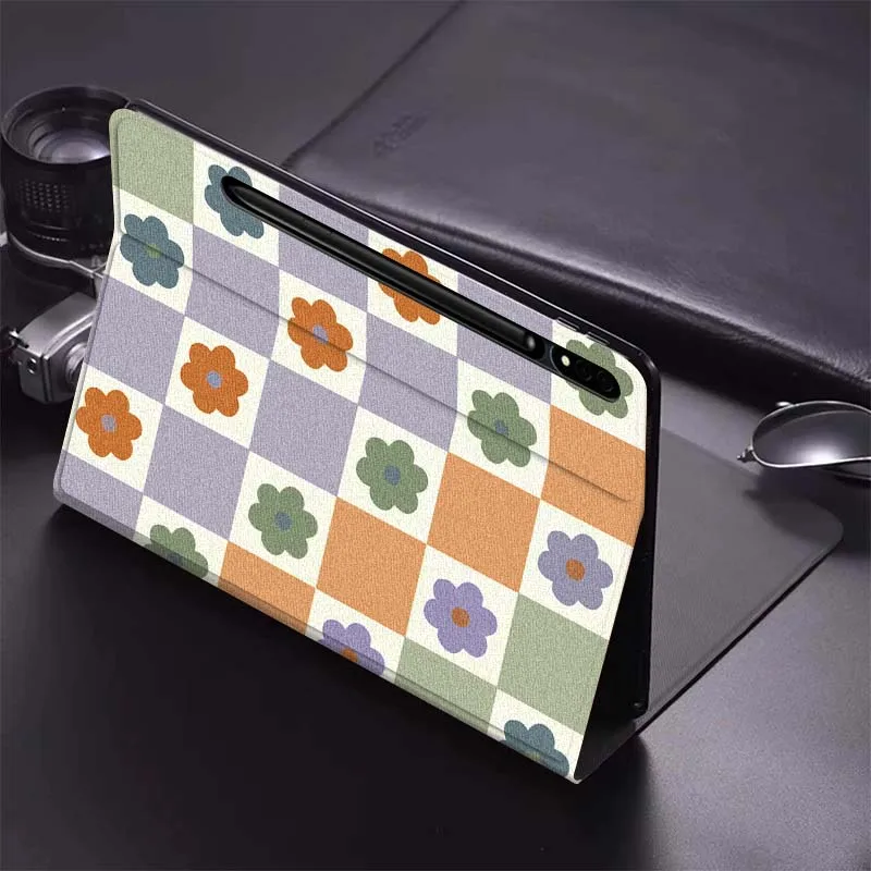 نمط متقلب عتيق لهاتف سامسونج جالاكسي تاب S7 S8 S9 S10 S11 FE Plus Lite #6