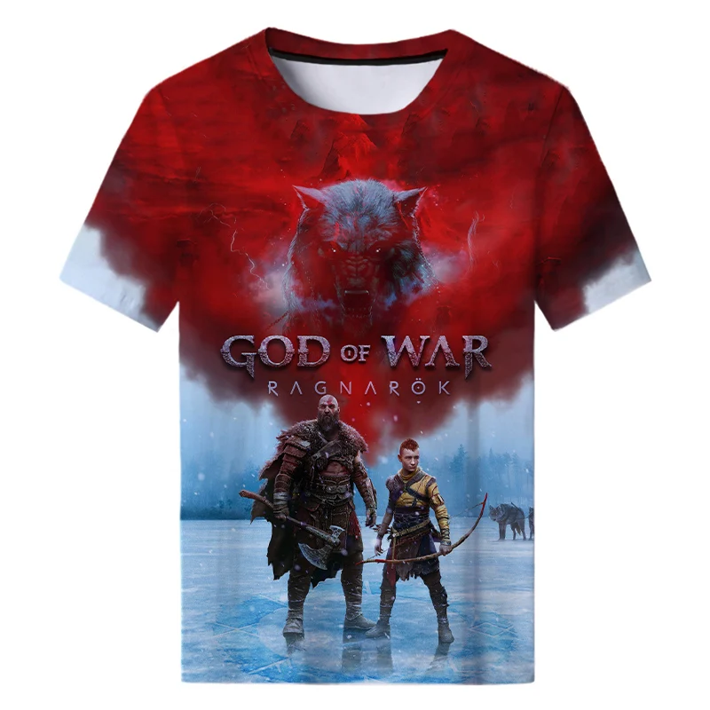 Summer Game God of War 3D Print T-Shirts Streetwear Casual Men Women Fashion Short Sleeve T Shirt O-Neck Kids Tees Tops Clothing