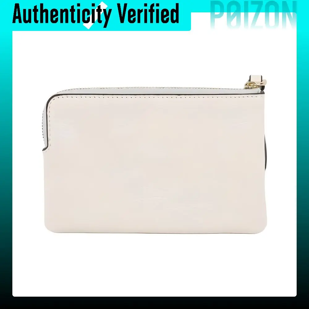 COACH Corner Zip Cow Leather Wrist Clutch Small Women's White CP483-IMCHK view 5