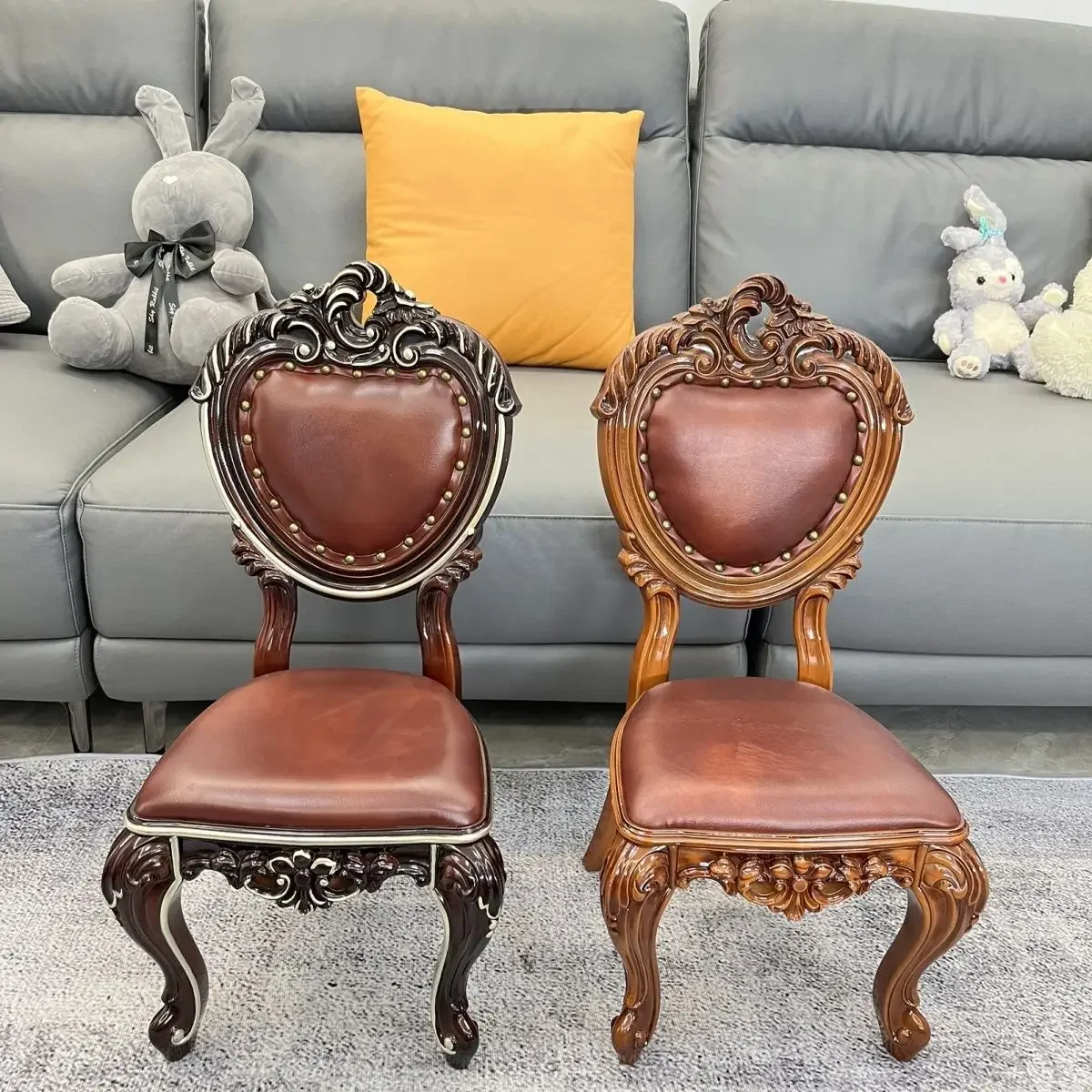 

Low Chair Study Living Room Chairs Upscale Durable European Armchair Home Bedroom Single Vanity Chair Dining Room Furniture