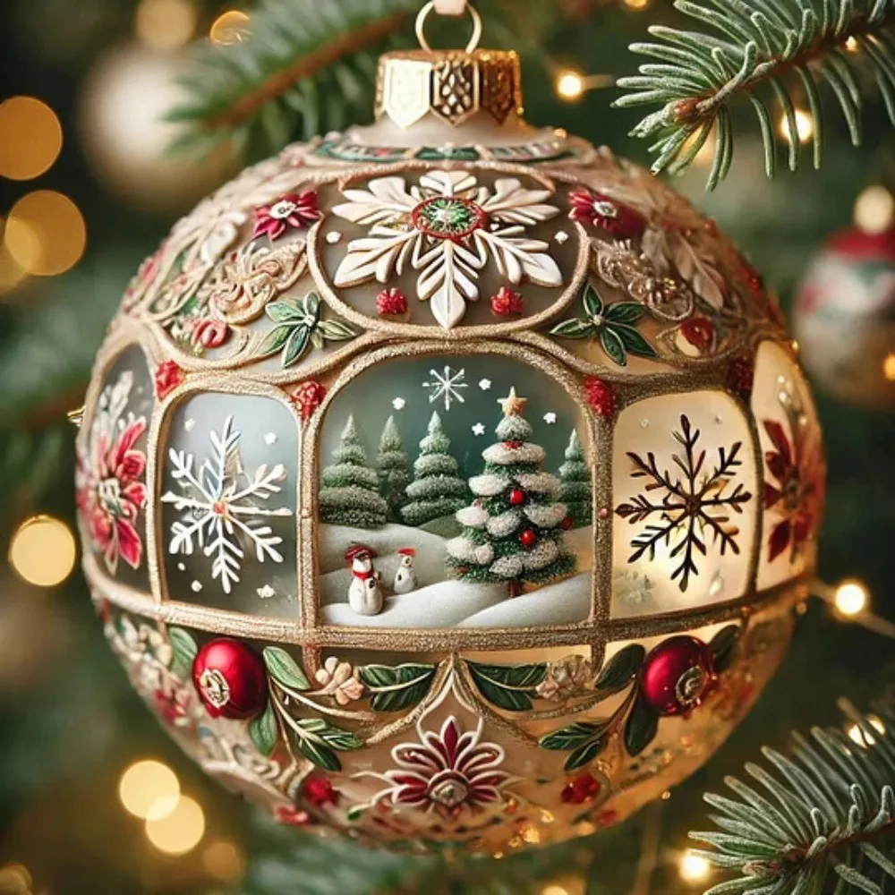 Fairy Tale Planet Christmas Tree Decoration Multifunction Acrylic Flat Christmas Character Pendant Decorative Durable Material