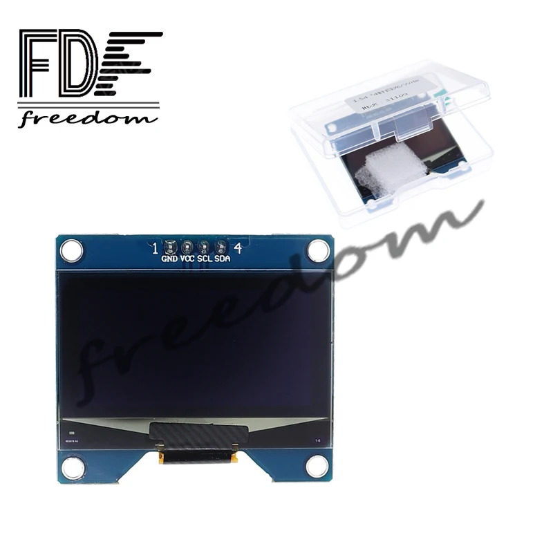 1.54 بوصة 4PIN أبيض أزرق شاشة OLED وحدة FDF SSD1309 محرك IC متوافق مع واجهة CH1116 SPI 128*64