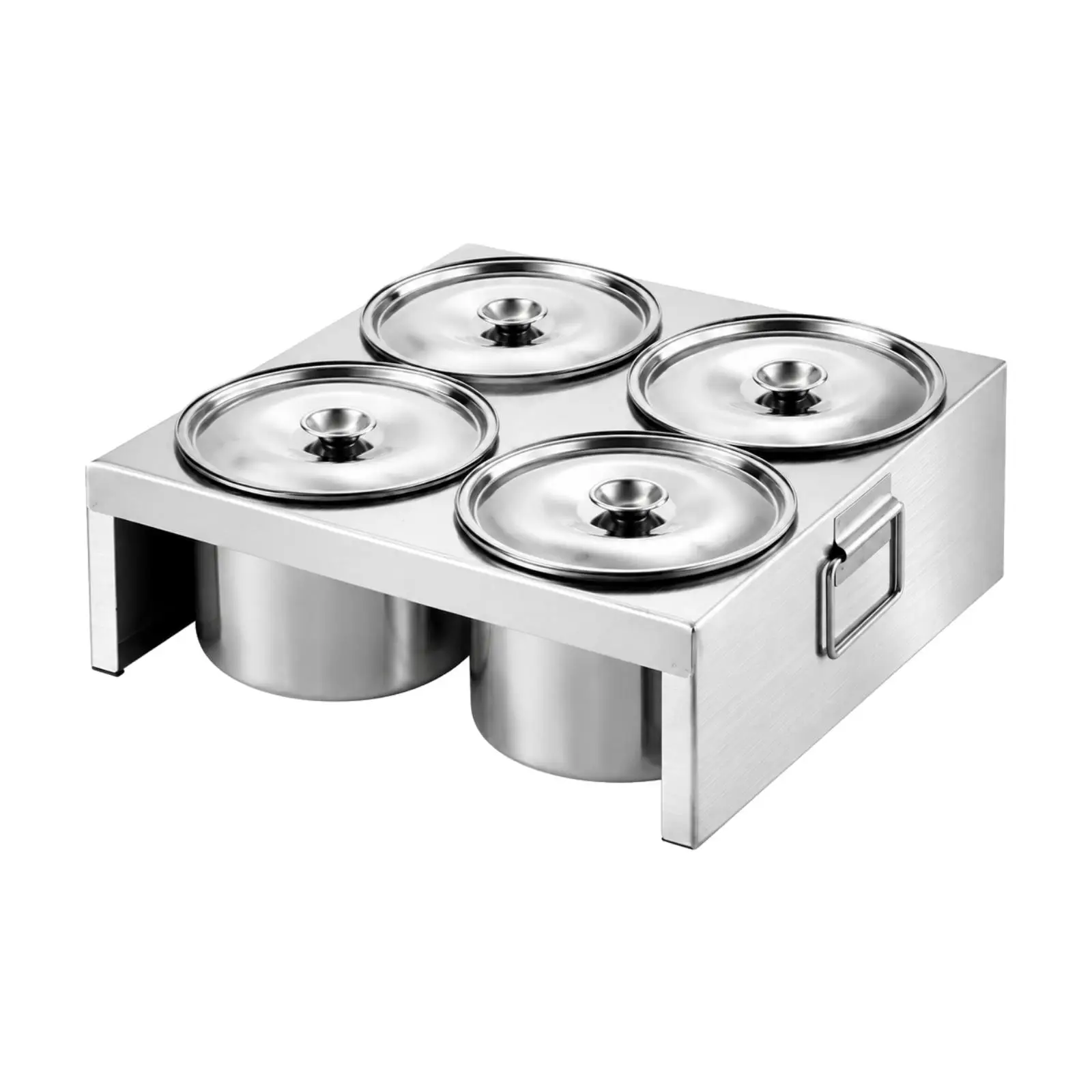Spice Rack with Jars for Kitchen Organization Removable Stainless Steel Containers for Condiment Storage and Cooking