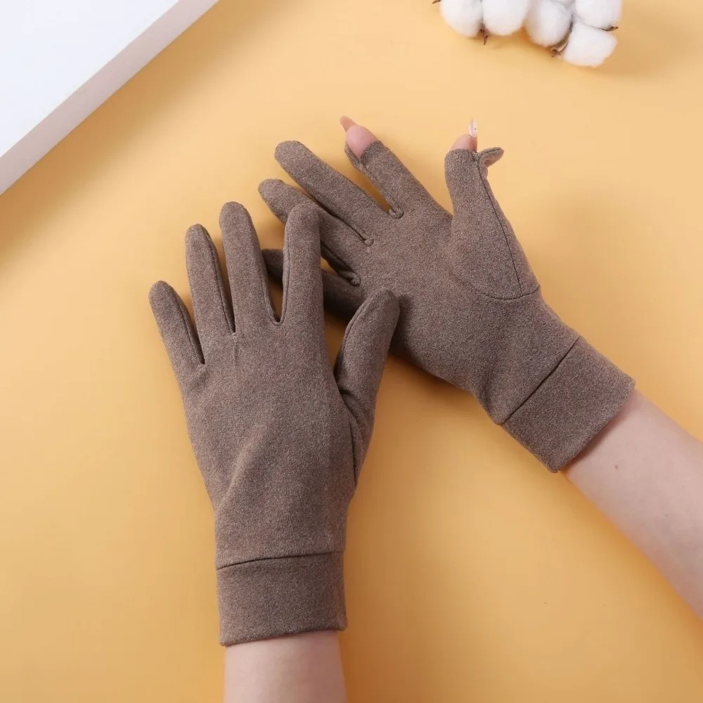 قفازات شتوية دافئة جديدة كاملة الأصابع مقاومة للبرودة قفازات القيادة مقاومة للرياح درالون مقاومة للرياح قفازات مقاومة للبرد للخريف والشتاء #1