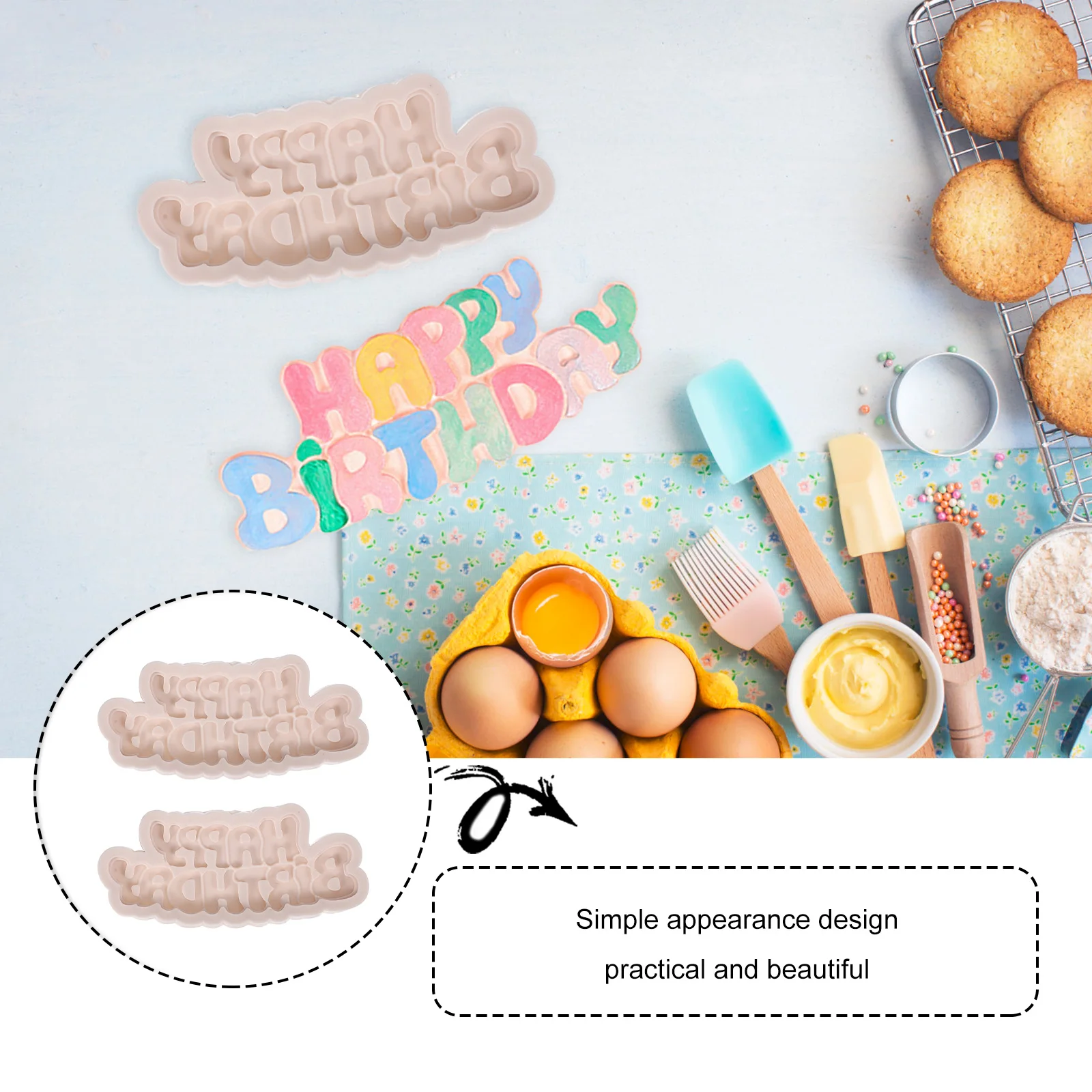 

2 Pcs Mold Chocolate Silicone Molds for Edible Grey Silica Gel Candy Mould Mother