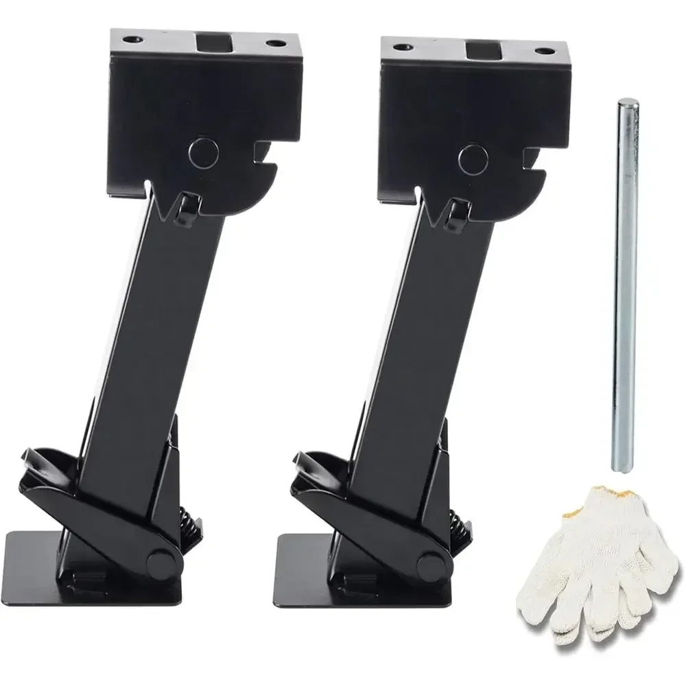Set of 2 Trailer Stabilizer Leveling Jacks Folding Telescoping Legs for Travel RV Camper - 1000lbs Capacity Each