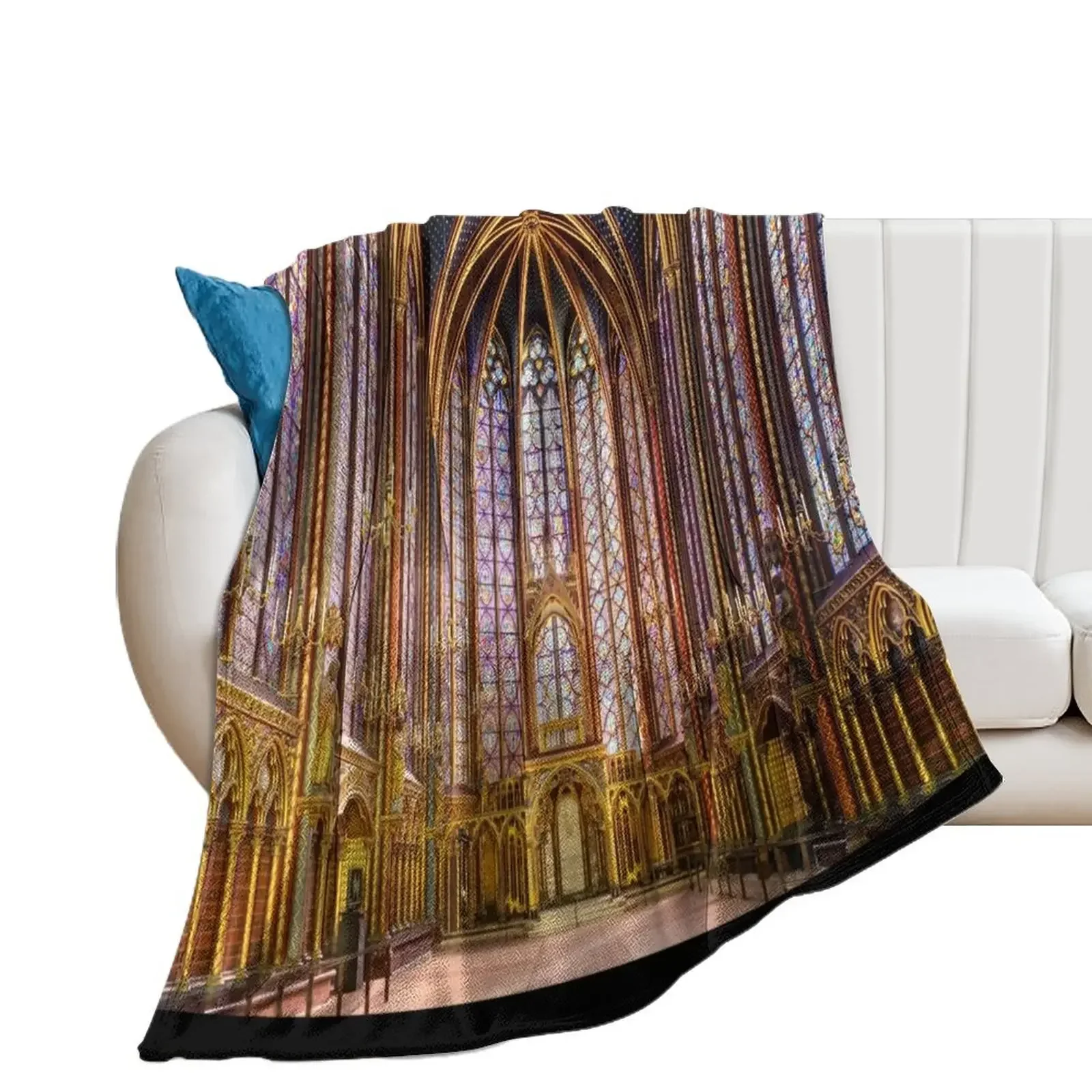 

Sainte-Chapelle Paris short Throw Blanket Tourist sofa bed Soft Plaid Blankets