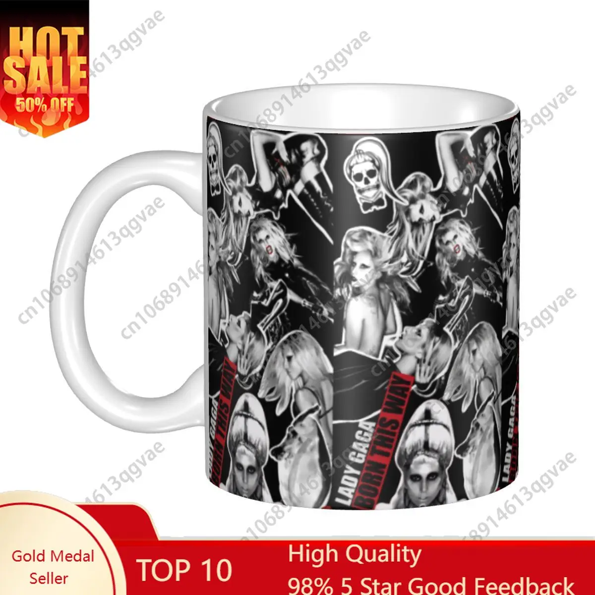

Customized Lady Star Gaga Mayhem Coffee Mugs DIY Album Music Ceramic Tea Milk Cups