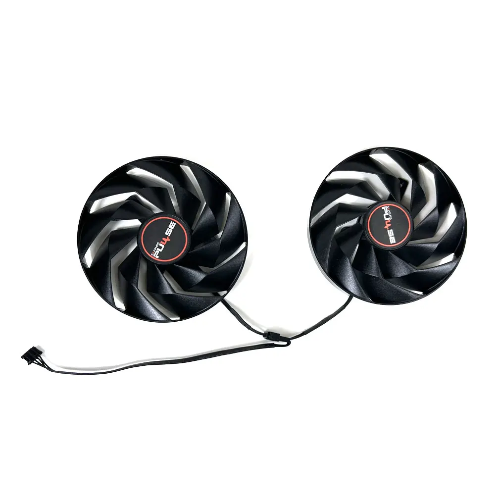 GPU Fan Replacement For Sapphire PULSE RX 7600 XT RX 7700 XT, Dual 95mm 4Pin Dual Ball Bearing, High Airflow GPU Cooler