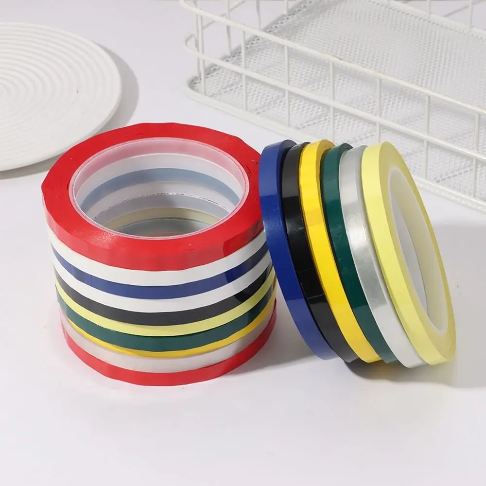 Heat Resist 3/5/8/10mm Width Marking Tape 66 Meters Multicolor Adhesive Coded Tape Marker Line Tape