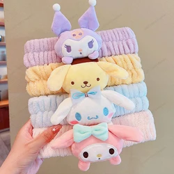 MINISO Wash Face Band Sanrio Headbands for Washing The Face Kuromi Melody Cinnamoroll Wash Bandage Anime Hair Accessories