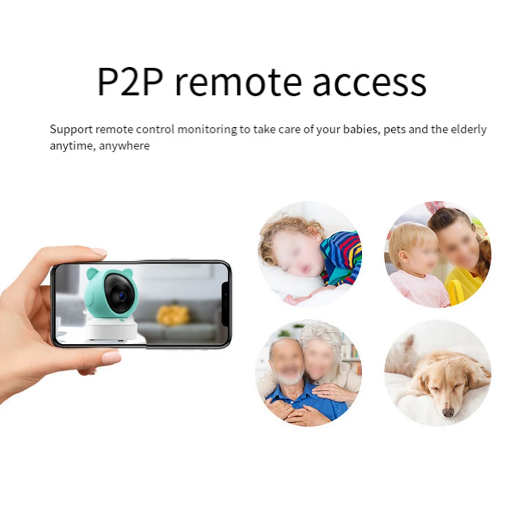 5 بوصة ل Tuya الذكية عن بعد كاميرا الطفل تغذية تذكير درجة الحرارة صرخة كشف الصوت الصوت والفيديو كاميرا جليسة الأطفال #6