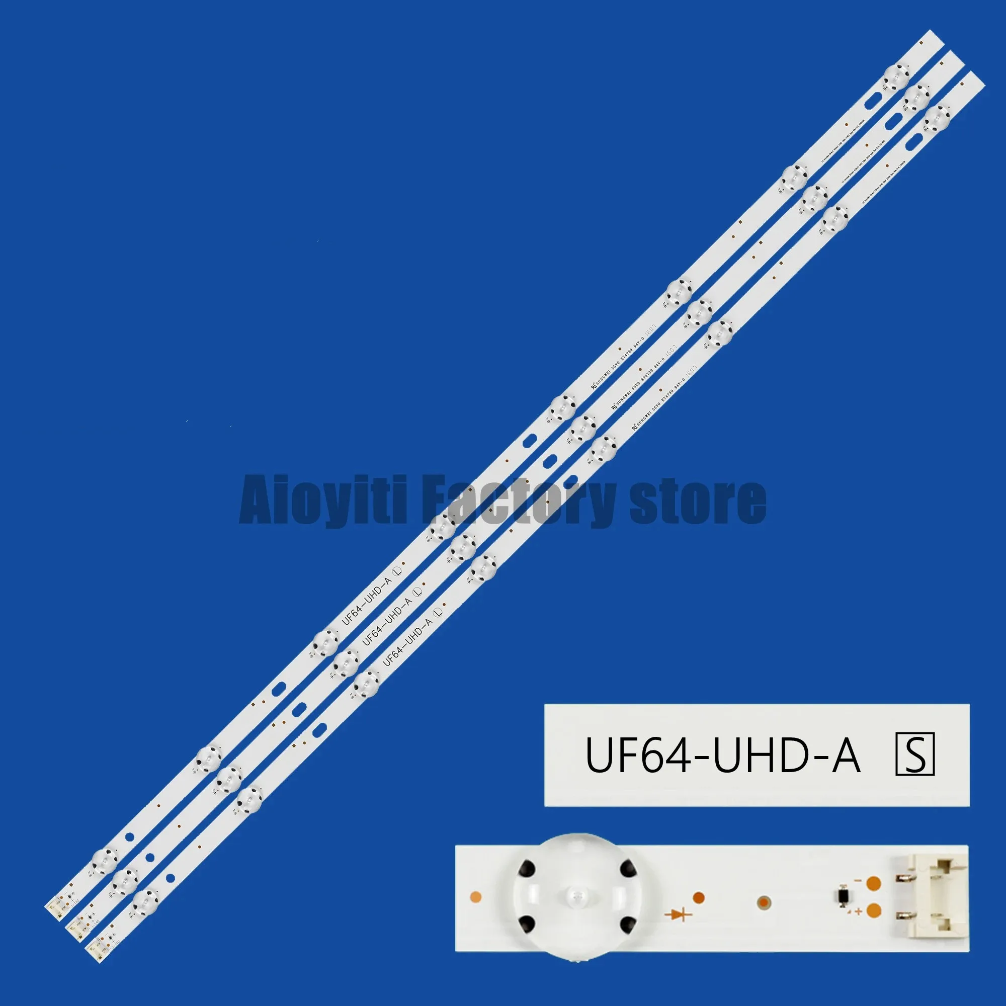 

3 шт. 8 светодиодная лента для подсветки для UF64_UHD_A HC430DGN-SLNX1 43UF6409 43UF6400 43UF640V 43UF6407 43UH610V 43UH619V 43UH603V