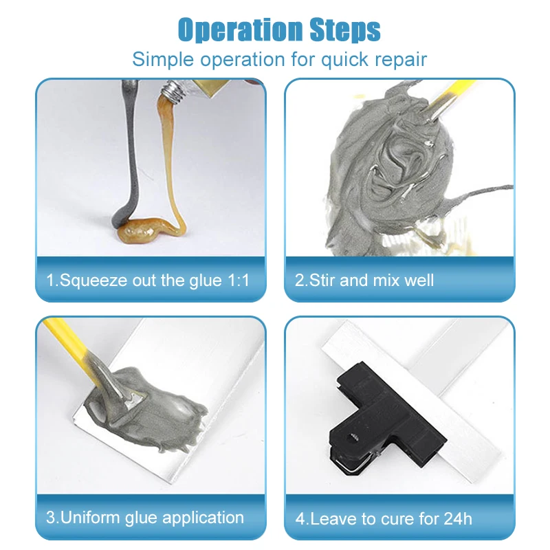 Pegamento mágico de reparación, herramienta de Metal resistente al calor para varios aparatos eléctricos, soldadura fuerte, AB, 20-500g