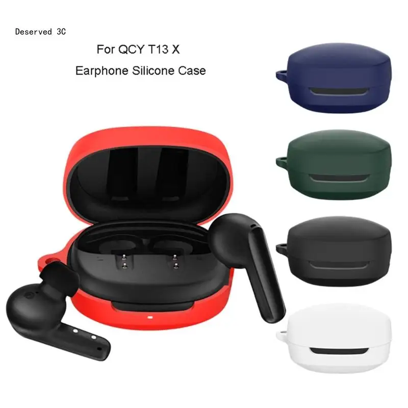 Headphone Protective Case Cover Suitable for QCY T13 X Cover Shockproof  Washable Housing Anti Dust Silicone Sleeve