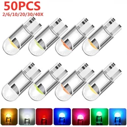 W5W Led T10 Car Light COB Clear 6000K White Auto Automobiles Motor targa lampada Dome Light Reading DRL Bulb Style 12V