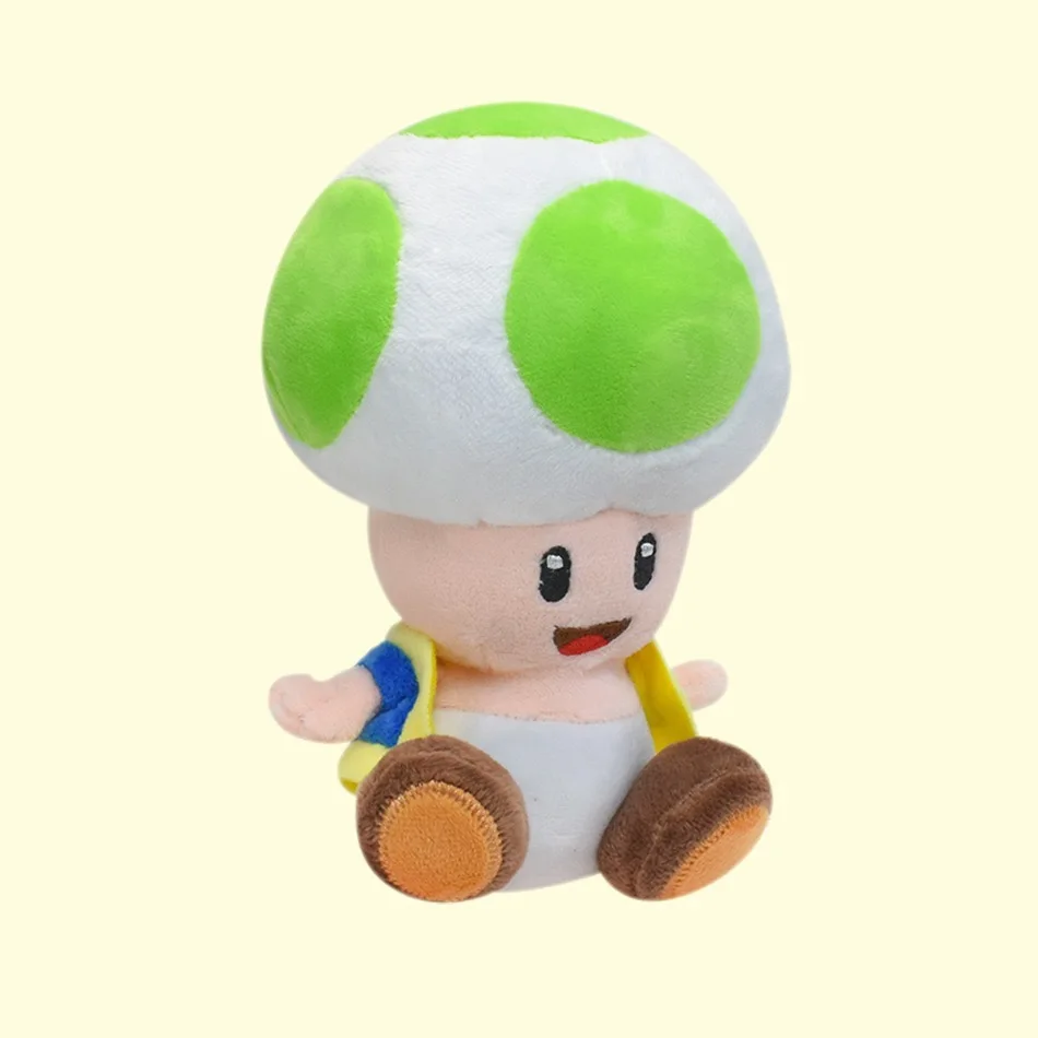 Super Mario Toad Plush Set 16cm - 7 Styles Sitting Mushroom Doll with Removable Vest Cute Nintendo Game Stuffed Toy Collection view 4