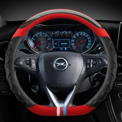 Car Steering Wheel Cover D Shape Leather For Opel Astra 2015-2021 Corsa Combo Mokka 2018-2021 Grandland X Insignia CT 2017-2022