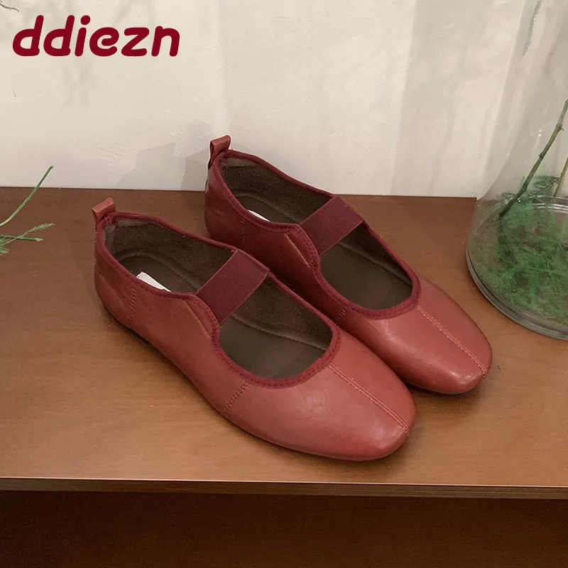 

Весенне-осенняя модная женская обувь на плоской подошве Мэри Джейн, новинка 2023 года, женская обувь без шнуровки, женские балетки на плоской подошве