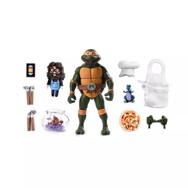 4pcs/Set Neca Teenage Mutant Ninja Turtles Ultimate Action Figure Leonardo Donatello Michelangelo 7″ Scale Anime Model Toy Gift