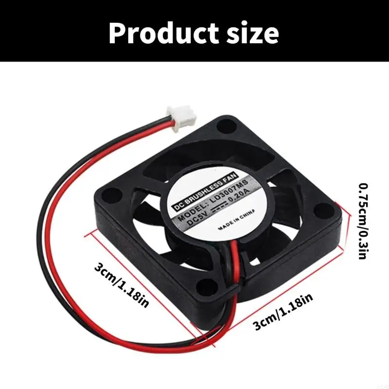 Quạt làm mát U2JE 3CM LD3007MS cho bộ tản nhiệt PC đơn, Cài đặt dễ dàng 5V 0.2A