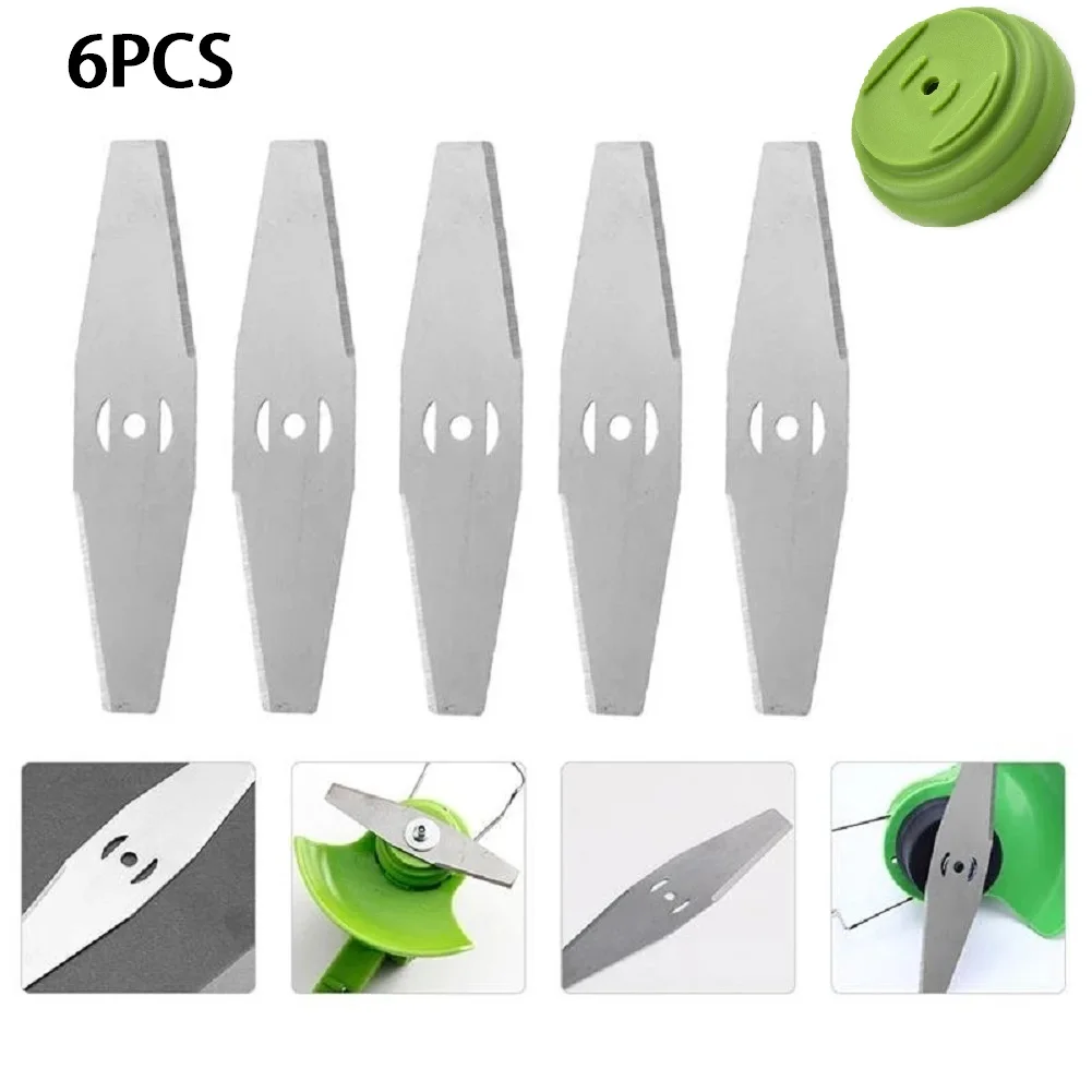 Metal Grass String Trimmer Head Replacement Saw Blades Lawn Mower Fittings 5pcs Slotted Knife Garden Tool Part