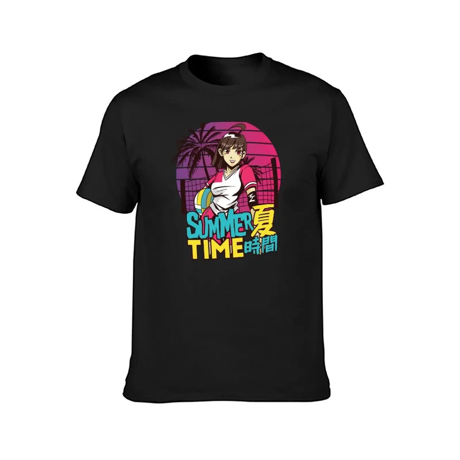 Beach volleyball anime girl T-Shirt baggy shirts vintage anime shirt funny t shirts for men