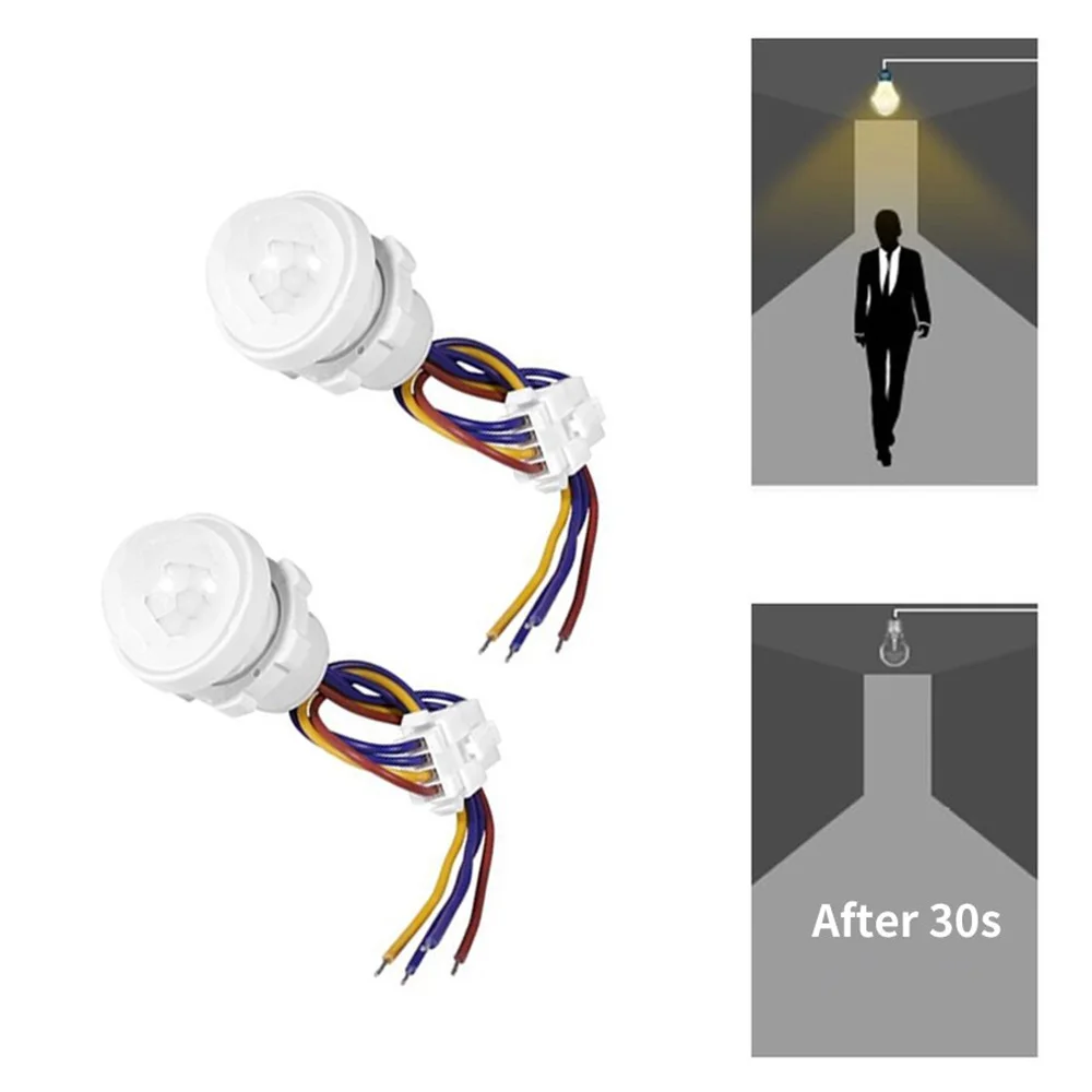 AC110V 220V Sensor Gerak Mini Pir Sensor Gerak Inframerah Sensor Sakelar Pintar Sensor Otomatis Tubuh Manusia Rumah Pintar Lampu Malam
