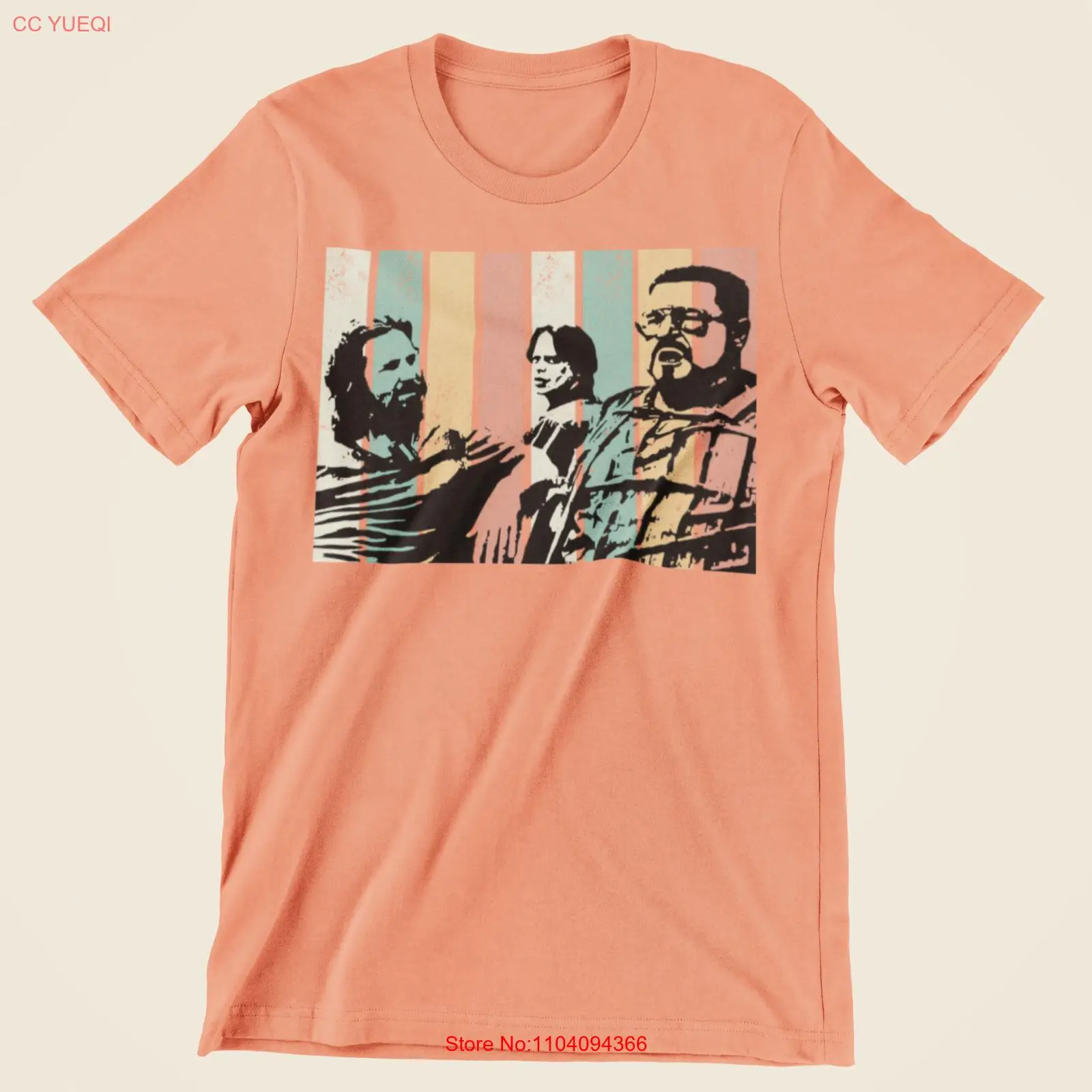 Big Lebowski Movie Quotes Shut Up Donny Retro Sunset VTG Premium Graphic T-Shirt