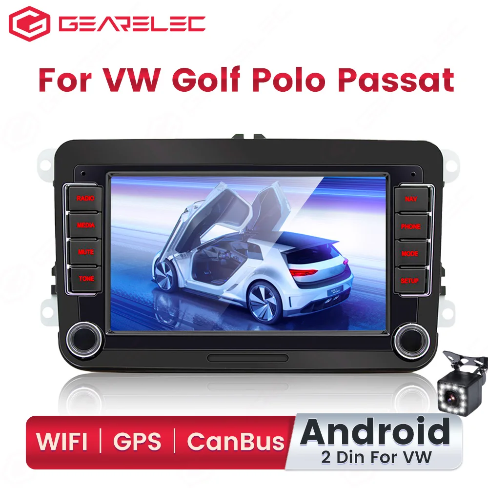 

Android 11 2 Din Car Radio Stereo GPS Wifi Bluetooth For VW Skoda Touran Tiguan Jetta Polo Passat b6 b7 Golf Bora EOS Fabia