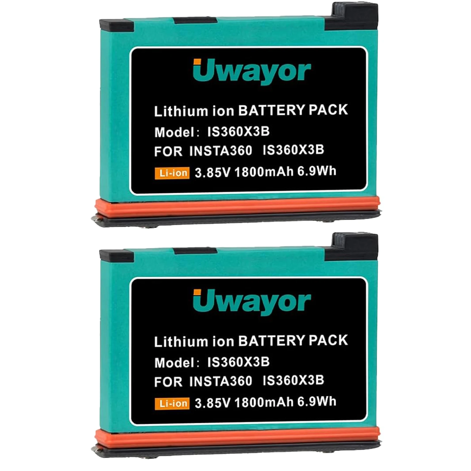 UWayor 1800mAh Battery for Insta360 ONE X3 360 Panoramic Action Camera Batteries Accessories