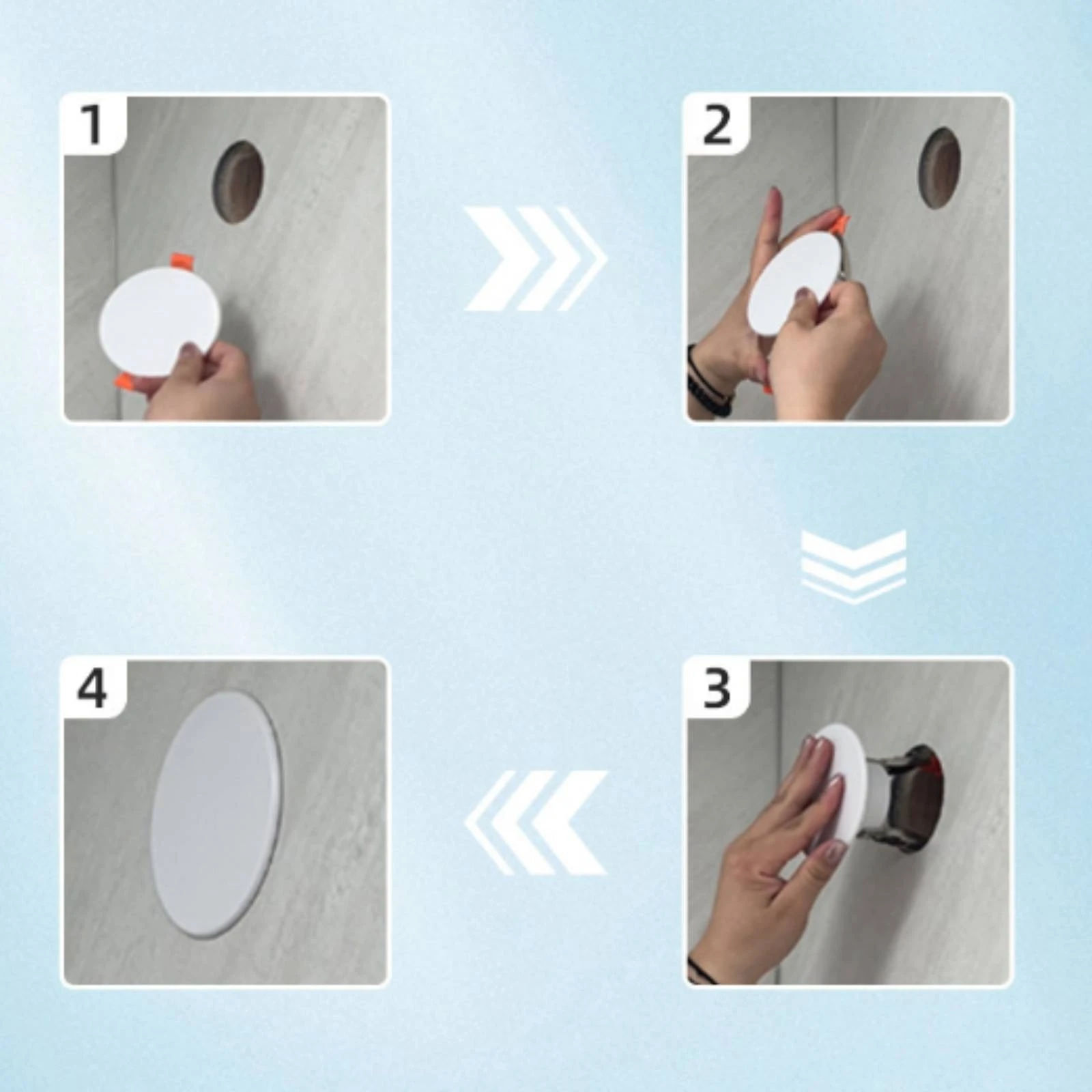 Air Conditioner Hole Cover Secure Wall Hole Cover with Spring Clips Hardware Sleek Sturdy for Homeowners, Home Renovation