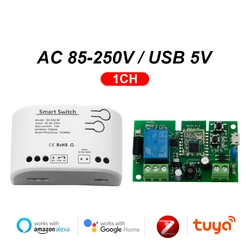 ZigBee 3.0 WiFi 1 / 2 / 4 Canali Relè Intelligente Automazione Modulo di wifi, 7V-32V 12V 24V 220V Interruttore del Motore Tuya Smart / Ewelink