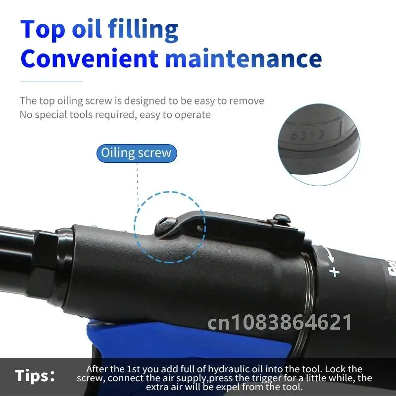 Lightweight Pneumatic Riveter Automatic Rivet Nut Gun M3 to M12 Hydraulic Industrial Quick Riveting Tool Upgraded RL-6312