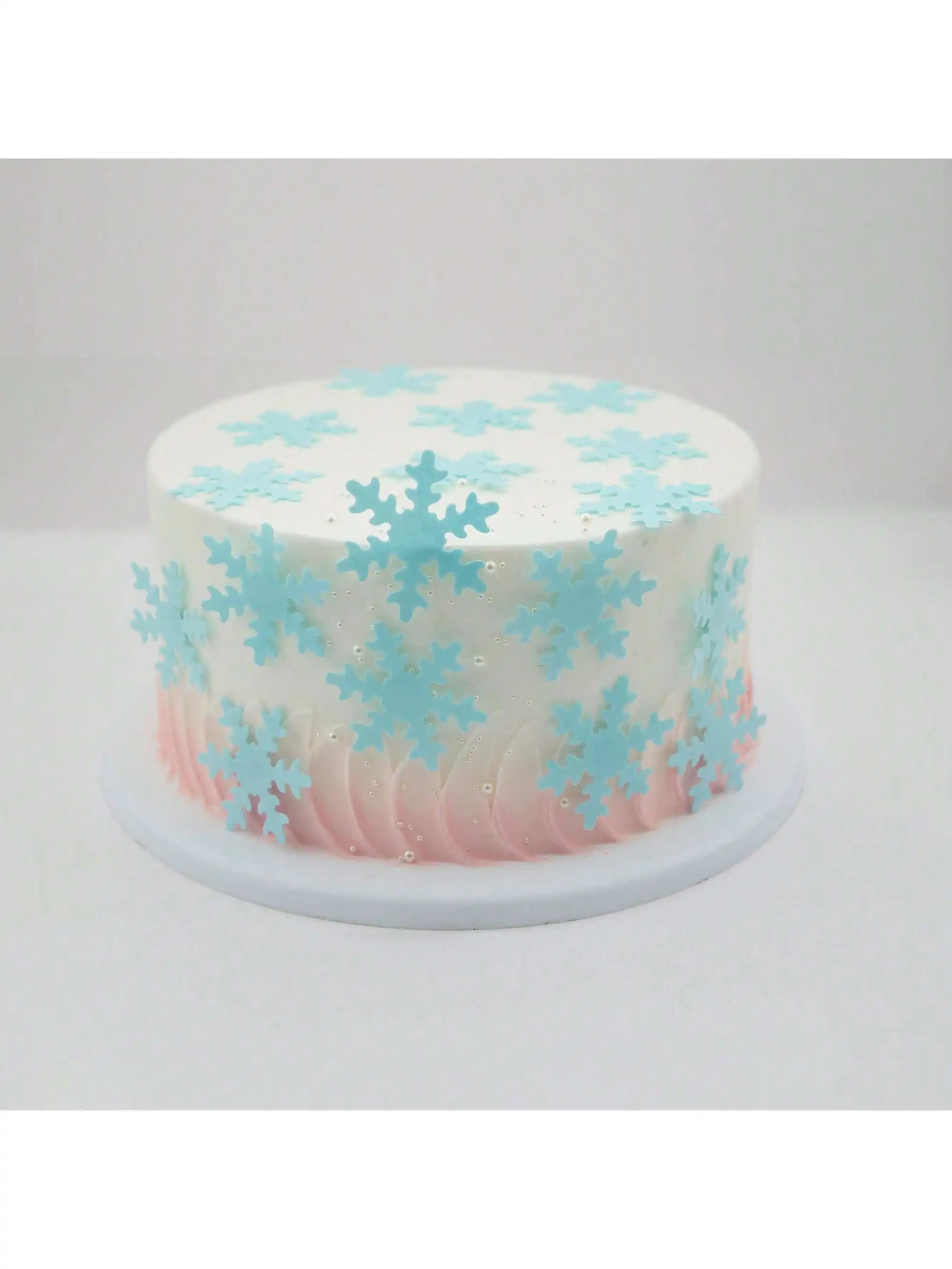 50 Stück blau-weiße Cupcake-Topper, Kuchenschneeflocken, Kuchendekoration, Winter-Frozen-Geburtstagsparty-Zubehör, Klebreispapier – Detail 6