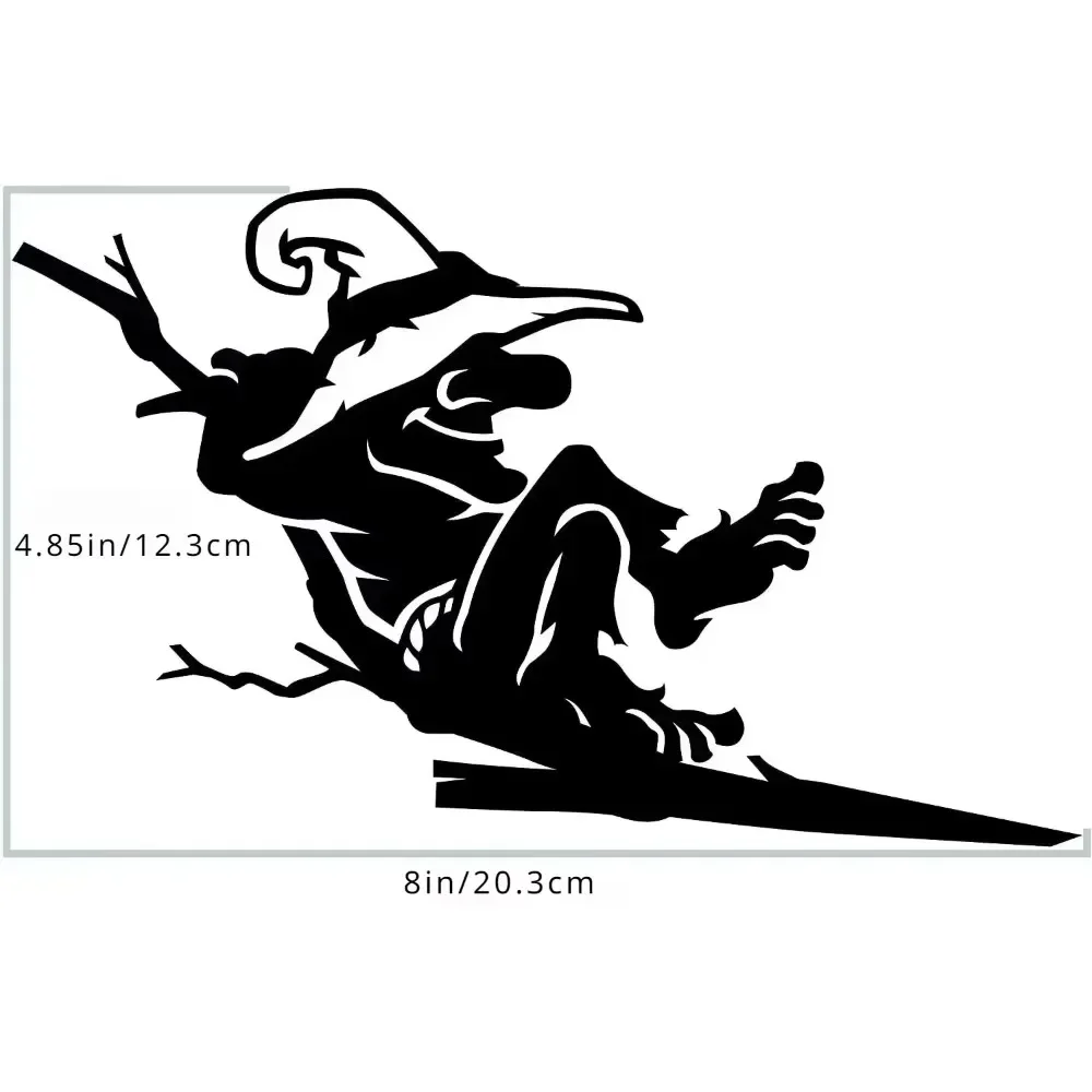 1pc Bewitching Garden Art - For Backyard or Tree. Whimsical Silhouette Piece to Cast a Spell of Magic on Outdoor Areas