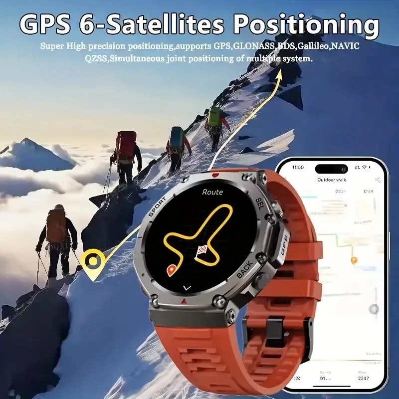 T-RX 3 Military GPS Smart Watch with AMOLED Display