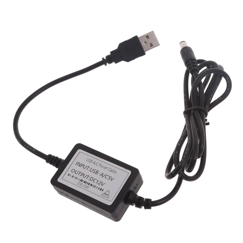 DC5V to 12V USB Step Up Converter Cable USB Power Supply Adapter Cord with 5.5 x 2.1mm 115cm/45''