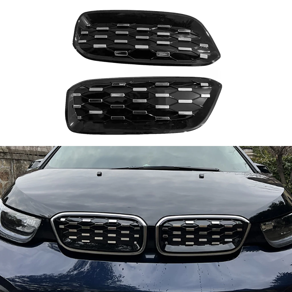 Car Front Bumper Grille Kidney Racing Grill Grilles Body Kit For BMW i3 i01 2013 2014 2016 2017 2018 2019 2020 2021 ABS Tuning