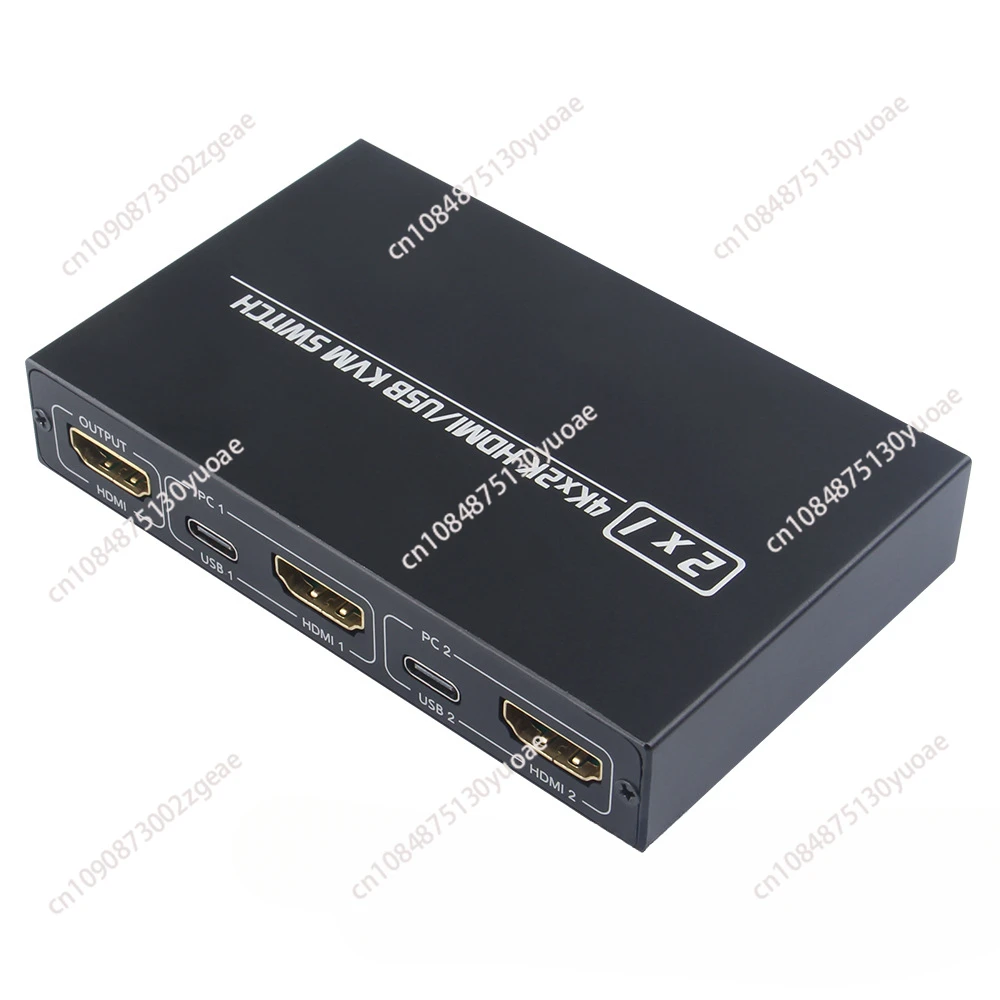 HDMI KVM Switch Switcher, 2 in 1 out, 2 ports, USB, Keyboard, Mouse, Printer, Sharing 4K