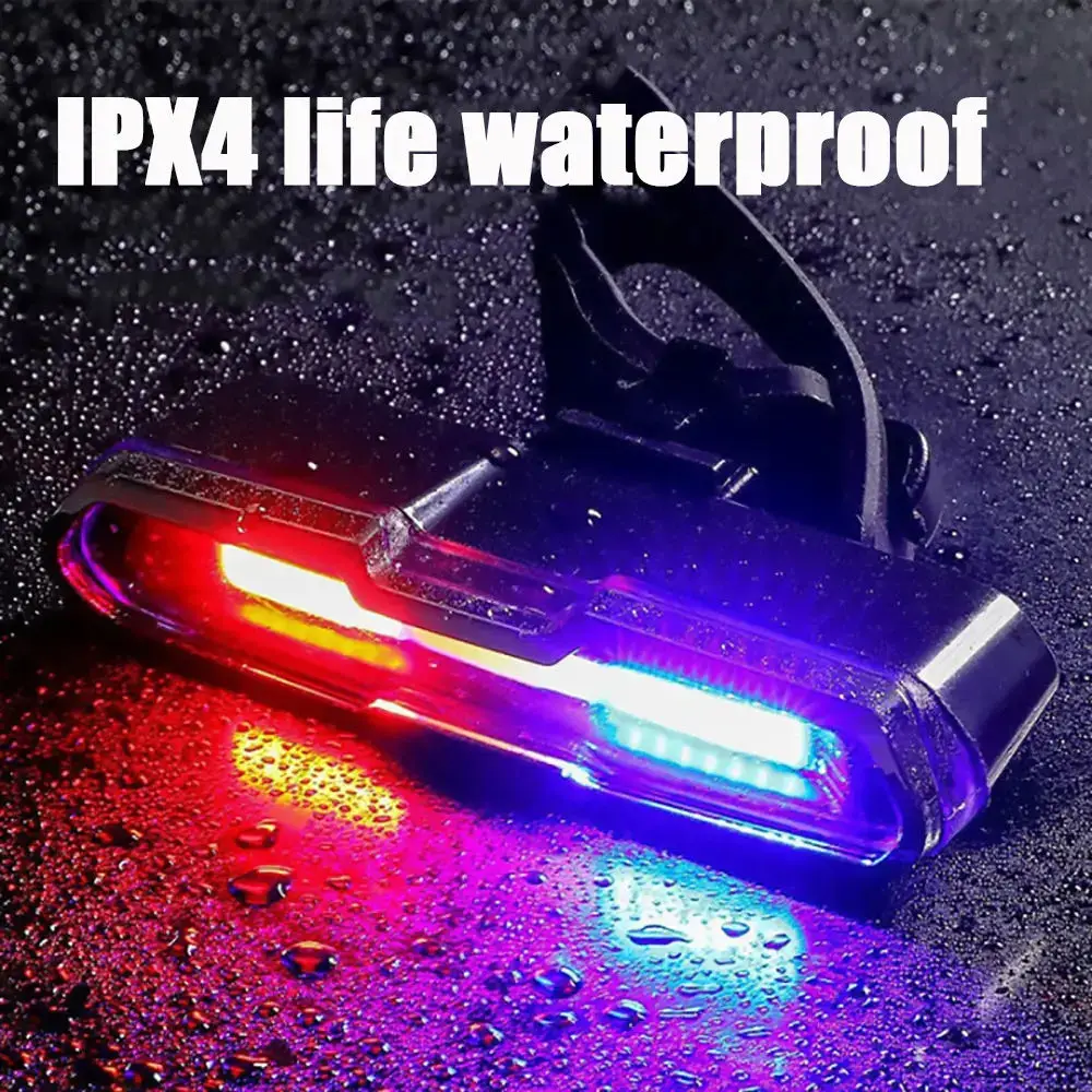 Bike Light Taillight LED Ultra Bright USB Charging Safety Warning Bicycle Rear Light Night Riding Tail Light Cycling Accessories