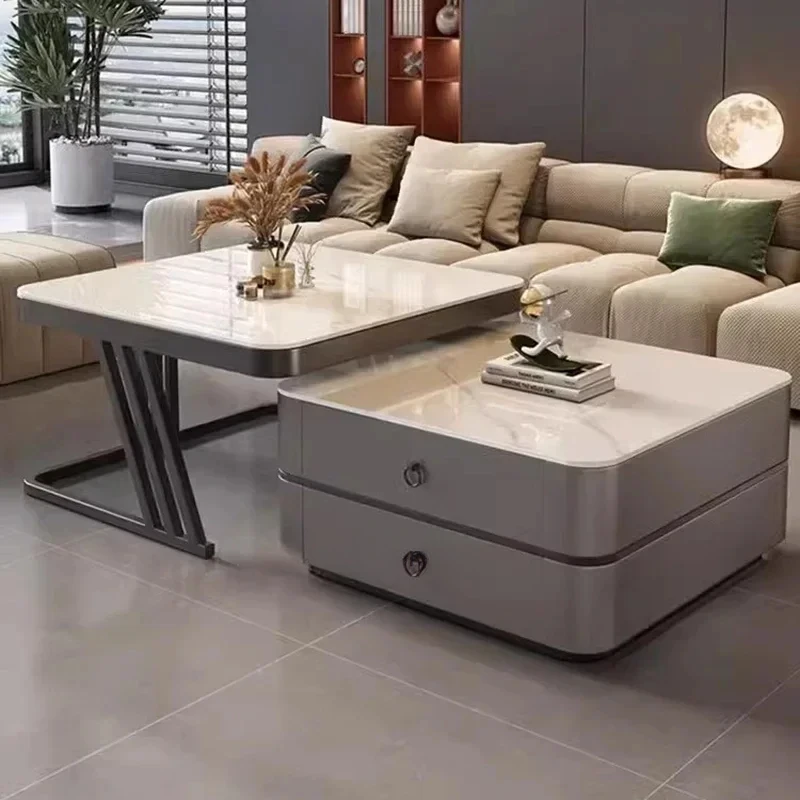 Modern Funky Coffee Tables Design Elegant Luxury Minimalist Coffee Corner Marble Mesas De Centro Para Sala Home Furnitures