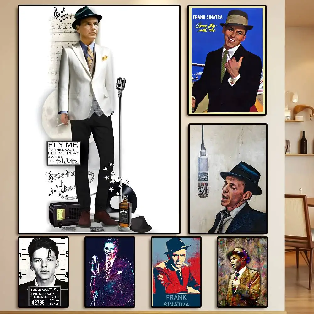 Chairman Of The Board Frank Sinatra-Singer Poster Self-adhesive Art Waterproof Paper Sticker House Bar Room Seaside