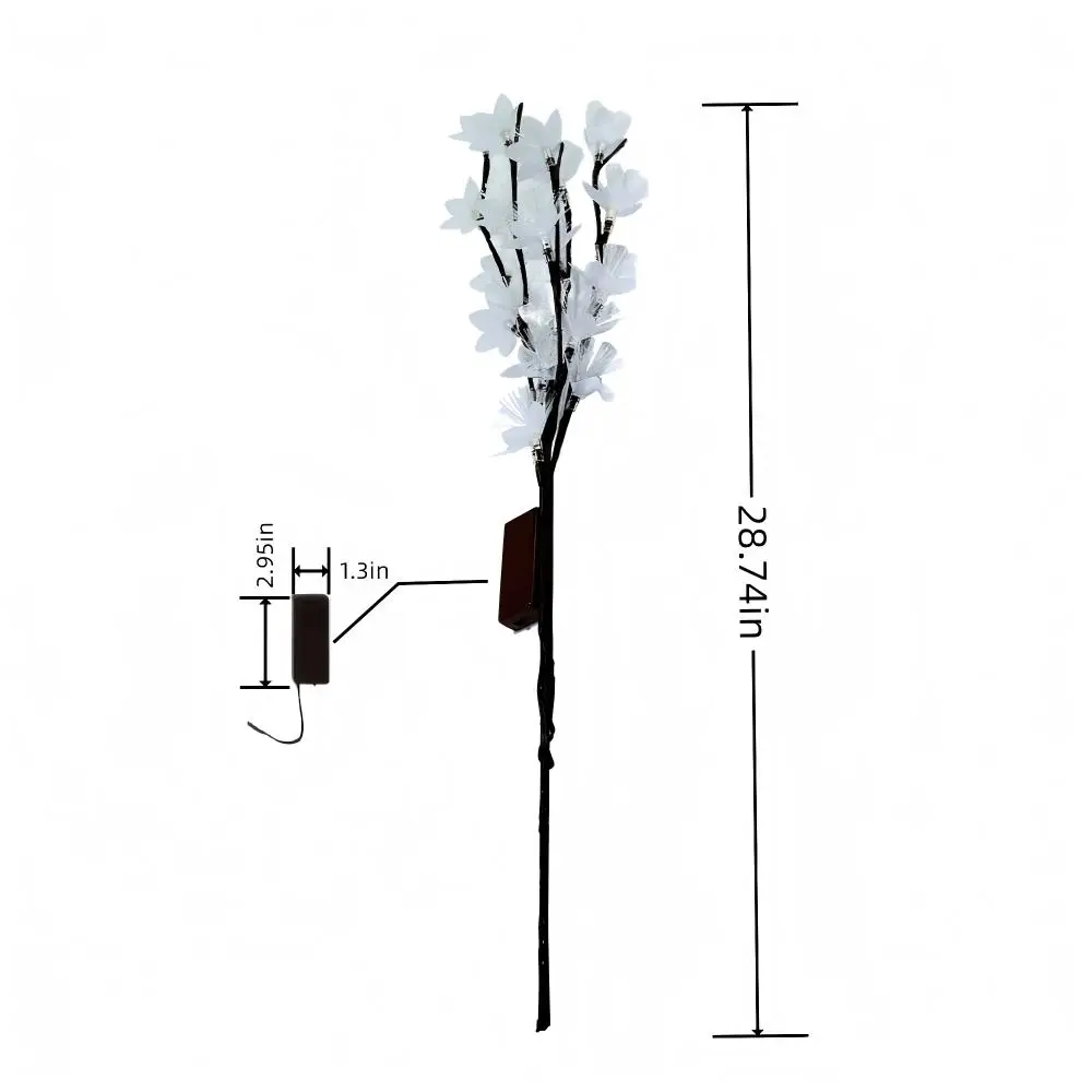 1PC20LED батарейный отсек из волокна, гирлянда с цветком, без батареи, подходит для спальни, гостиной и украшения дома