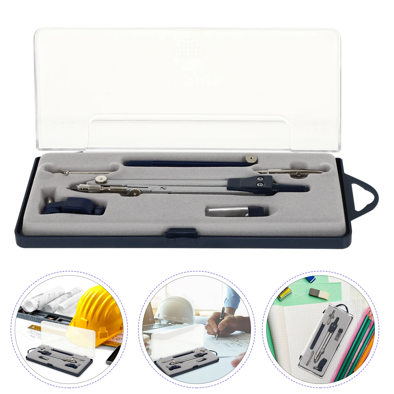 

1Set Metal Compass Kit Professional Circle Drawing Tool for School Home Use Engineering Drawing Precision Measurement
