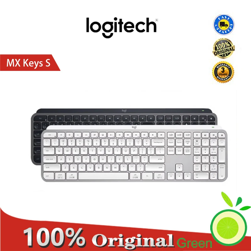 Logitech MX Keys S Wireless Bluetooth Keyboard Office Multi-device Connection Backlit Bolt Ultra-thin and Portable